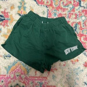 Green shorts